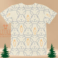 Little Woodland Rabbit - Kids All-Over Cotton Crew Neck T-Shirt (Non-Embroidered)