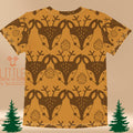 Little Woodland Fawn - Kids All-Over Cotton Crew Neck T-Shirt (Non-Embroidered)