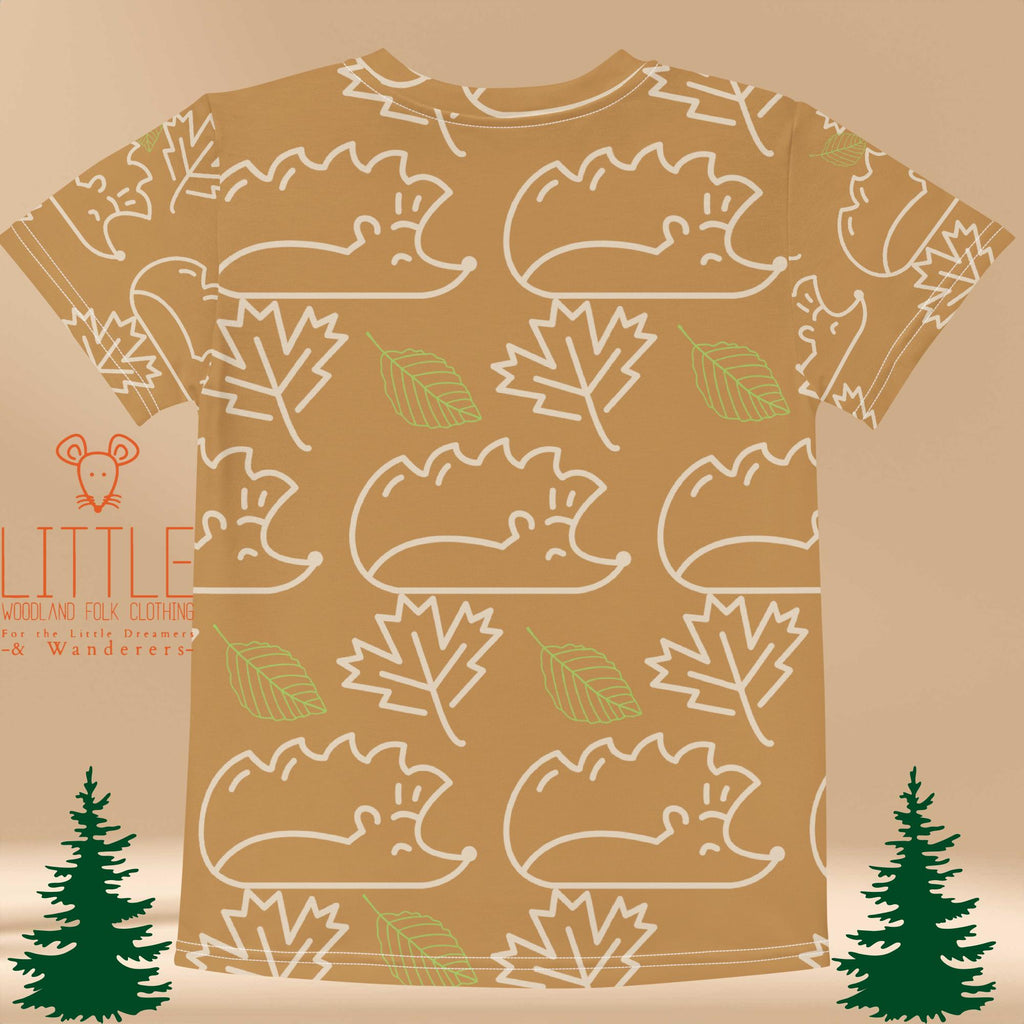 Little Woodland Hattie - Kids All-Over Cotton Crew Neck T-Shirt (Non-Embroidered)