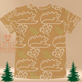 Little Woodland Hattie - Kids All-Over Cotton Crew Neck T-Shirt (Non-Embroidered)